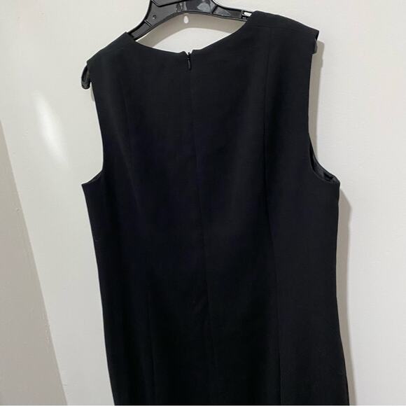AKRIS Black Dress Size 16 Square Neck Knee Length Stud Embellishments MSRP $2500 - Picture 11 of 13